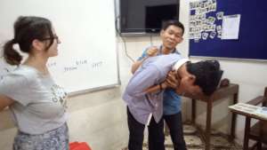 Practice in chocking