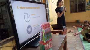 Tooth brushing lesson