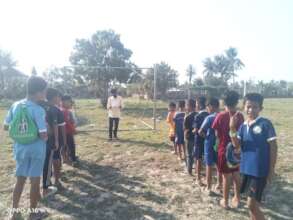 Football training lineup