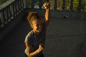 Ashley teaching intenSati to the community!
