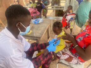 Child receiving Vaccination Oure, Mali March 2023