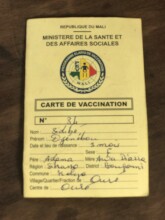 Malian Vaccination Card
