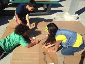 Working together to turn trash into art!