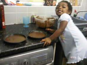 Nevaeh loves to bake!