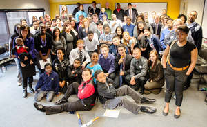 Puget Sound students after Opportunity Flash Mob