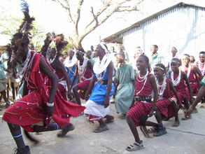 Masai students entertain our guests