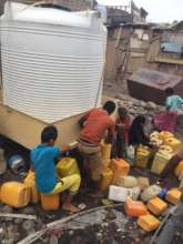 A water point in Aden, Yemen