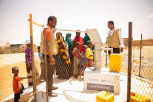 The newly constructed shallow well in Qarsoodi
