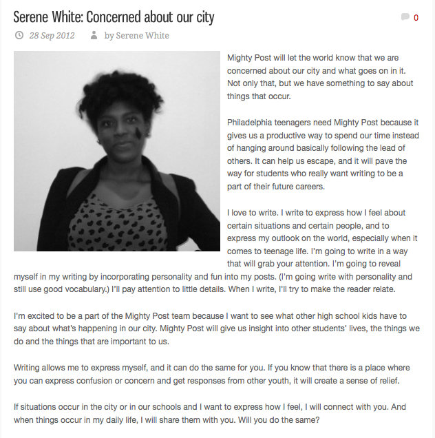 New Media and Technology for Philadelphia Teens
