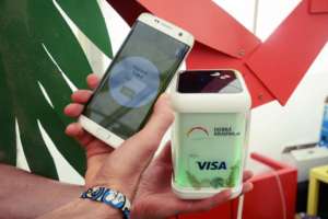 Thanks to VISA we had new technology for donations