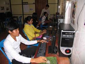Joining advanced computer classes at a partner NGO