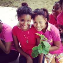 Vivianna in the garden