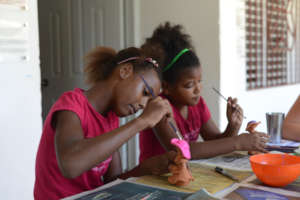 Aida Maria & Jenifer painting