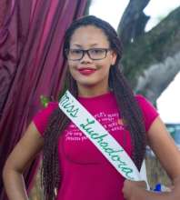 Viviana, 15, proudly displays her new title