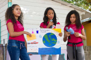Environmental activists promote clean waterways!