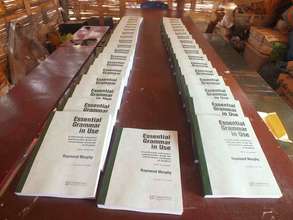 Grammar books donated to the camp