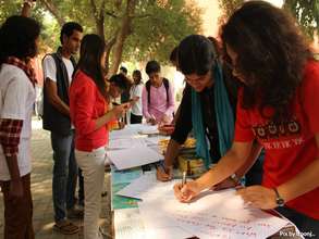 Signing up to join the campaign..