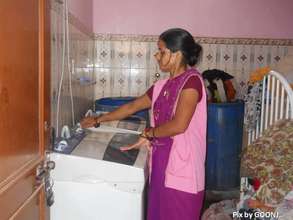 Washing of cotton cloth