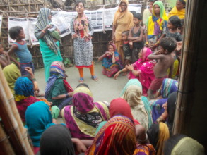 Menstrual Hygiene session with women