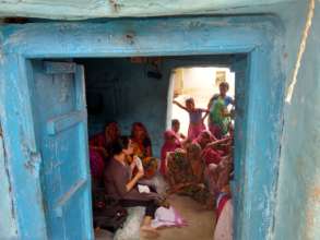Menstrual Hygiene session with women