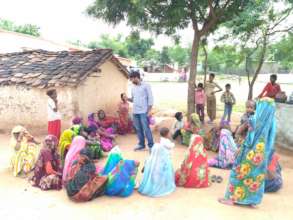 Menstrual Hygiene session with women