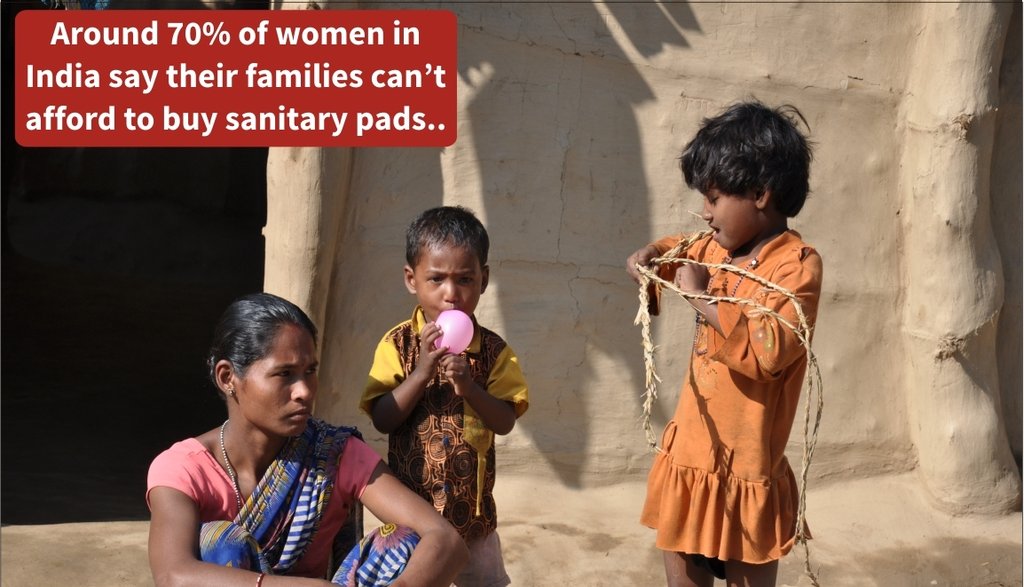 70% of Indian women can't afford sanitary pads
