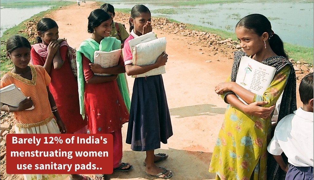12% of India's menstruating women use sanitary pad