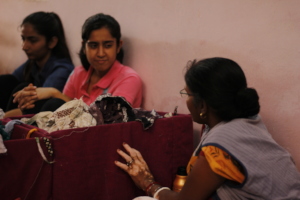 Ambassadors interact with team Goonj