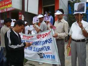 Demo in front of Australian Embassy in 2008