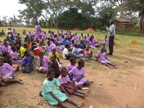 Pupils of Kibiribiri Primary during briefing on pr