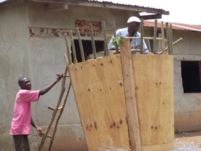Arranging the wood form on the base