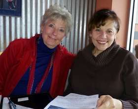 Wendy (left) and RoseMarie (right) at work