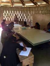 Students fill out applications RG's Headquarters