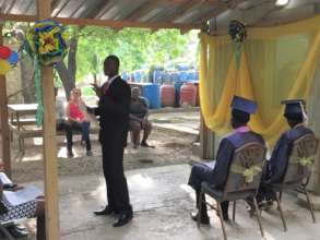 Djemson Speaking on Graduation Day