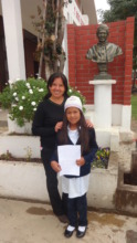 Carla with su teacher Elizabeth