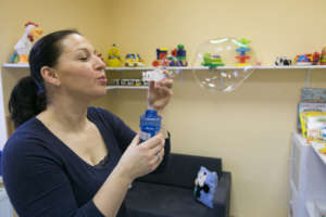 Bubble blower works wonders