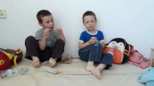 The twins after waking up