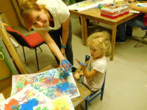 Painting with hands