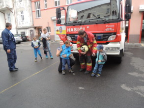 At the fire station
