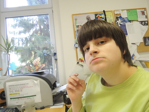 Magda working on PC
