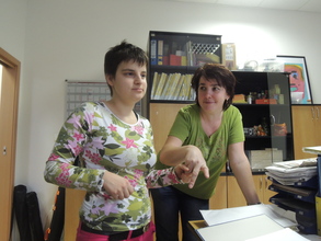 Magda and her care taker
