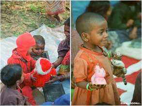 Children happy to play with toys...
