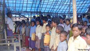 Children in an activity..