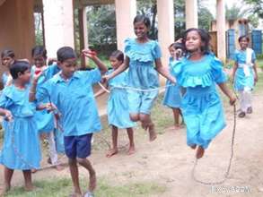 Kids tapping on their feet, immersed in joy..