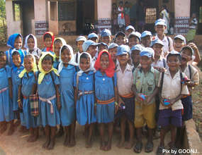 In uniforms, ready to learn..