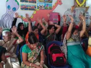 Fun and game session for mothers