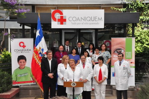 President Bachelet with COANIQUEM Staff