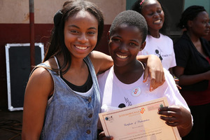 Timyra Joi with Peer Mentor Joan at Camp GP 2013!!