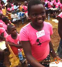 Proudly receiving her Camp Girl Power Certificate!
