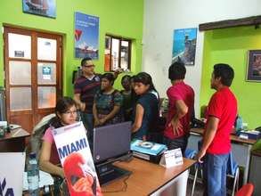 A tour of a travel agents